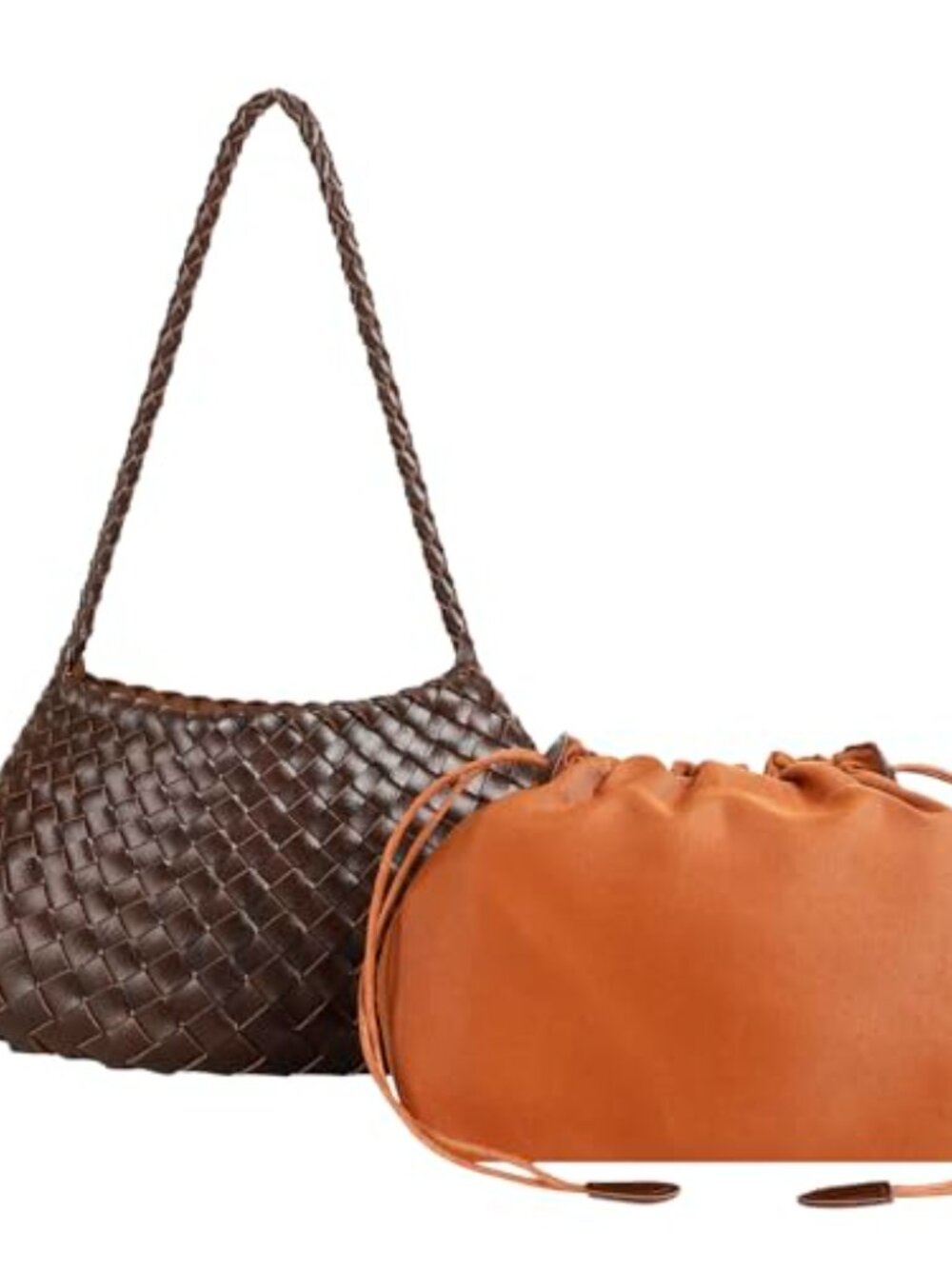 Handwoven Basket Tote Hobo Shoulder Bag Cute Everyday Purse - Picture 5 of 6